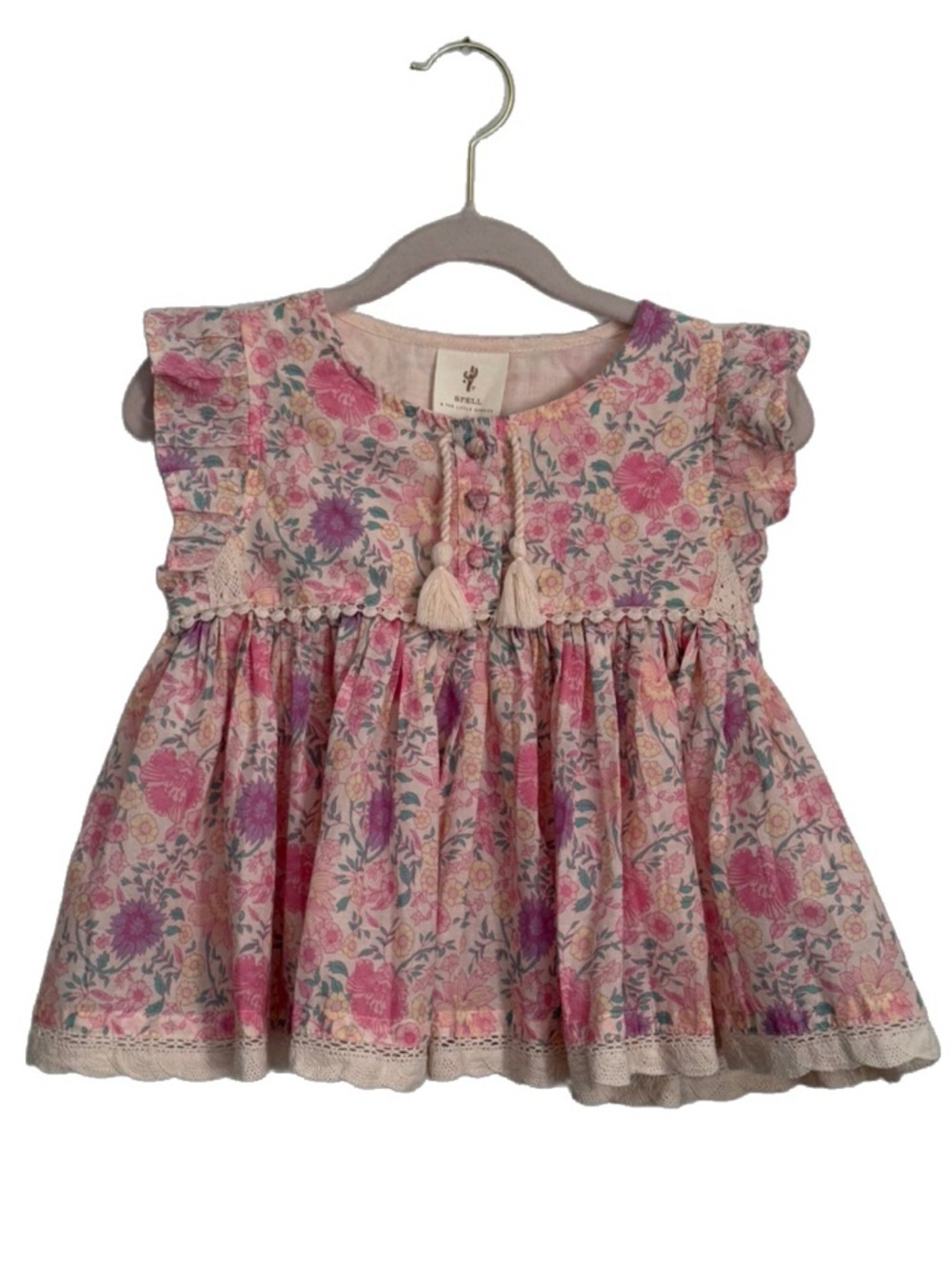 Spell & The Little Gypsies RARE Folk Town Girl's Floral Blouse Springtime 4T NWT